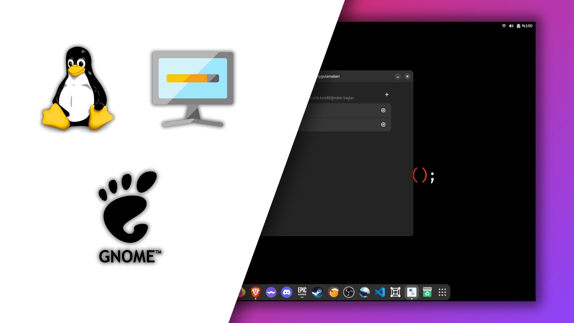 Linux üzerinde Başlangıçta Uygulamayı Açmak